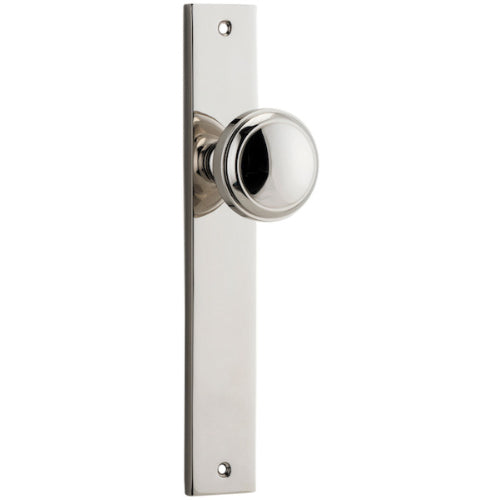 Door Knob Paddington Rectangular Latch Polished Nickel H240xW38xP68mm in Polished Nickel