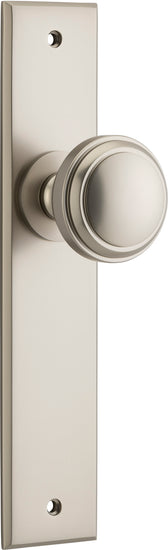 Door Knob Paddington Chamfered Latch Satin Nickel H240xW50xP63mm in Satin Nickel