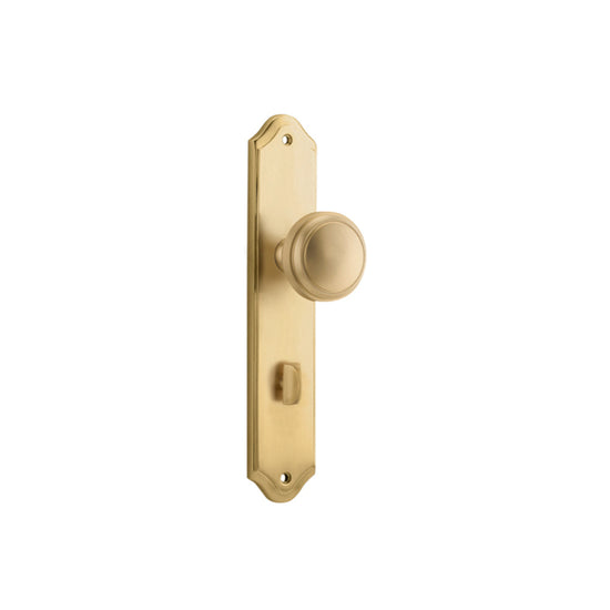 Door Knob Paddington Shouldered Privacy Brushed Brass H250xW48xP63mm in Brushed Brass