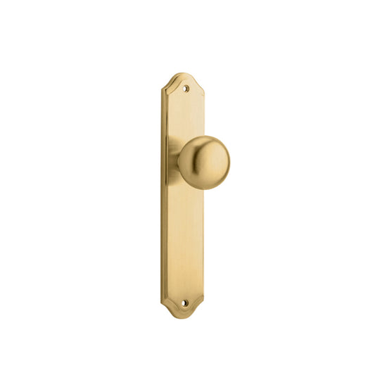 Door Knob Cambridge Shouldered Latch Brushed Brass H250xW48xP63mm in Brushed Brass