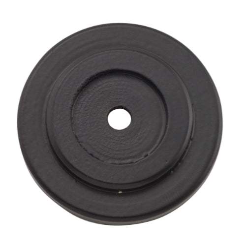 Backplate For Domed Cupboard Knob Iron Matt Black D25mm in Iron Matt Black