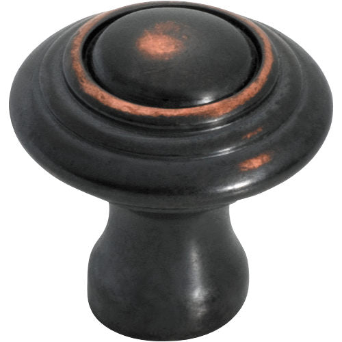 Cupboard Knob Domed Antique Copper D25xP24mm in Antique Copper