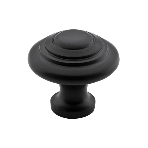 Cupboard Knob Domed Iron Matt Black D32xP29mm in Iron Matt Black