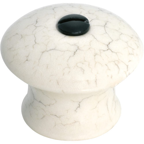 Cupboard Knob Crazed Ivory Porcelain D38xP35mm in Crazed Ivory Porcelain