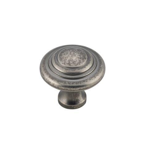 Cupboard Knob Domed Rumbled Nickel D25xP24mm in Rumbled Nickel