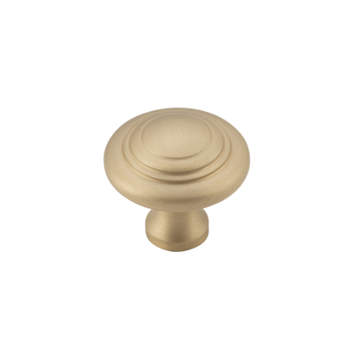 Cupboard Knob Domed Satin Brass D25xP24mm in Satin Brass