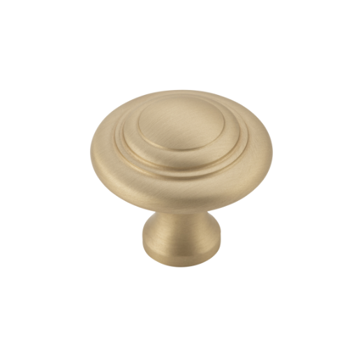 Cupboard Knob Domed Satin Brass D32xP29mm in Satin Brass