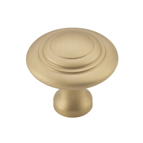 Cupboard Knob Domed Satin Brass D38xP35mm in Satin Brass