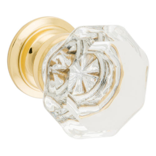 Cupboard Knob Sophia Glass Polished Brass D32xP39mm BP26mm in Polished Brass