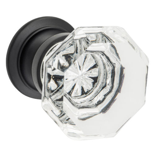 Cupboard Knob Sophia Glass Matt Black D32xP39mm BP26mm in Matt Black