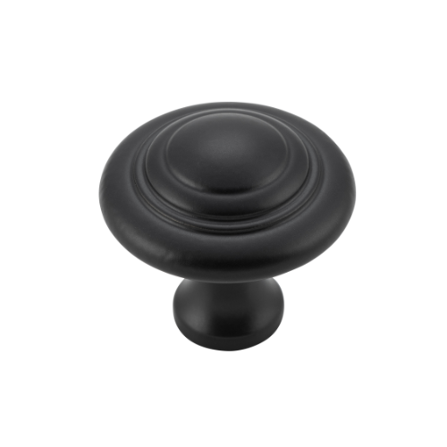 Cupboard Knob Domed Matt Black D32xP29mm in Matt Black