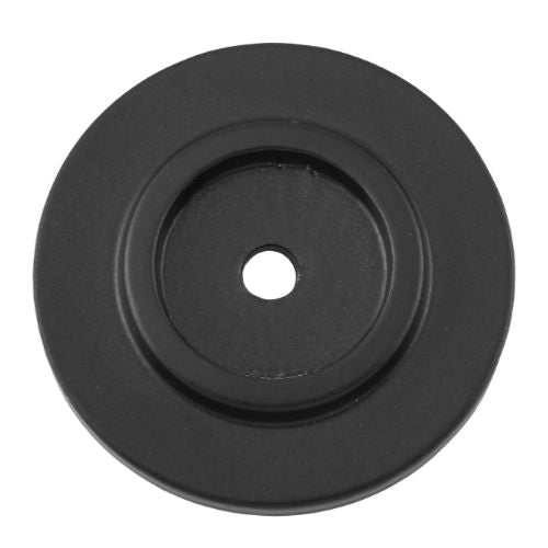 Tradco Cupboard Knob Backplate - Matt Black / 38mm in Matt Black