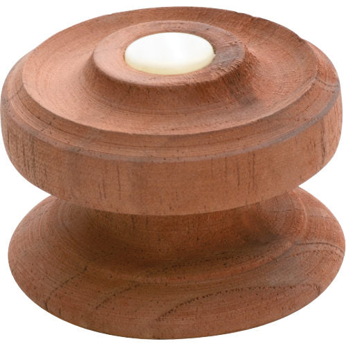 Cupboard Knob Button Wooden Screw Mahogany D54xP34mm in Cedar Finish