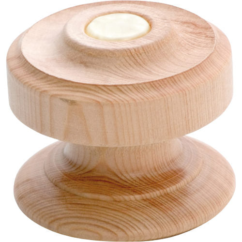 Cupboard Knob Button Woodscrew Pine D40xP31mm in Pine