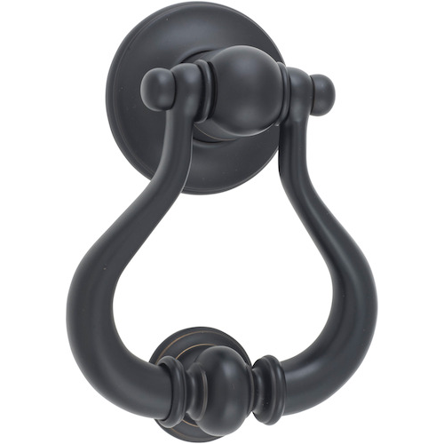 Door Knocker Sarlat Matt Black H137xW115xP60mm BP70mm in Matt Black