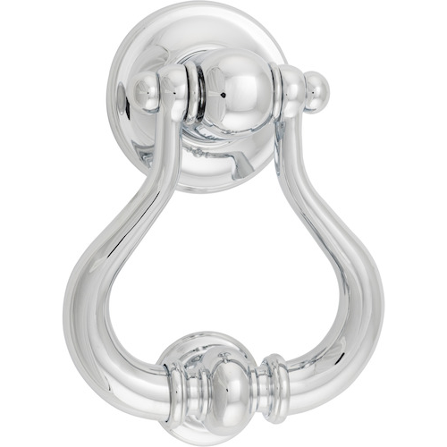 Door Knocker Sarlat Polished Chrome H137xW115xP60mm BP70mm in Polished Chrome