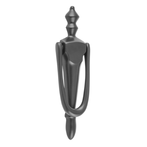 Door Knocker Victorian Matt Black H185xW45mm in Matt Black