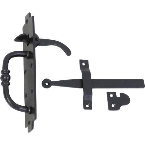 Suffolk Latch Iron Matt Black H195xL170xW43mm in Matt Black