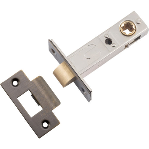 Tube Latch Split Cam Hard Sprung 'T' Striker Signature Brass Backset 60mm in Signature Brass