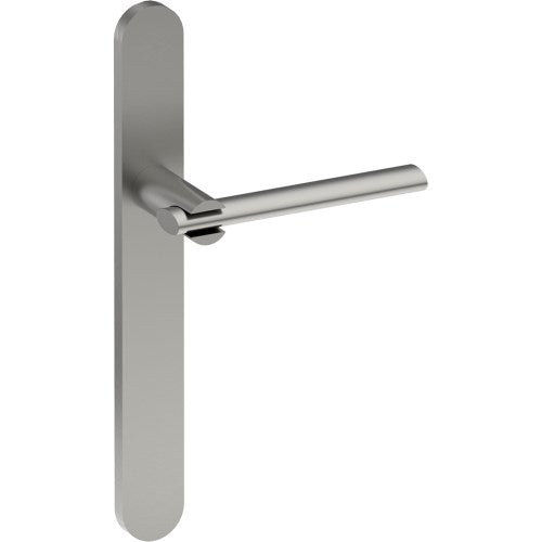 PRONTO Door Handle on B01 EXTERNAL European Standard Backplate, Concealed Fixing (Half Set)  in Satin Stainless