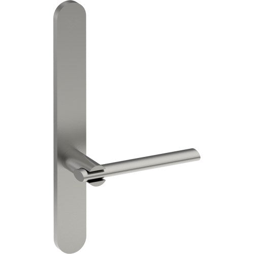 PRONTO Door Handle on B01 EXTERNAL Australian Standard Backplate, Concealed Fixing (Half Set)  in Satin Stainless