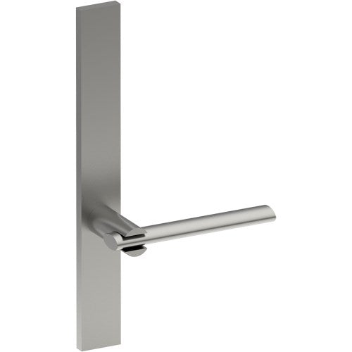 PRONTO Door Handle on B02 EXTERNAL Australian Standard Backplate, Concealed Fixing (Half Set)  in Satin Stainless