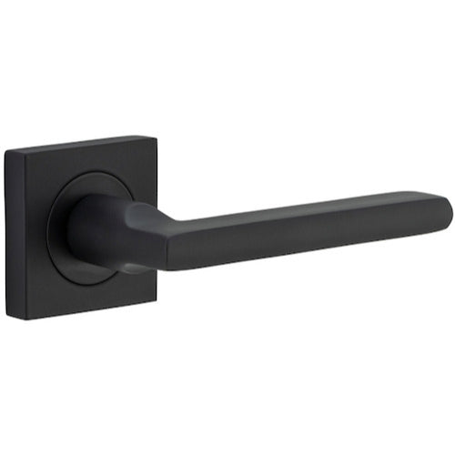 Door Lever Baltimore Square Rose Pair Matt Black H52xW52xP55mm

(Latch/Lock Sold Separately) in Matt Black