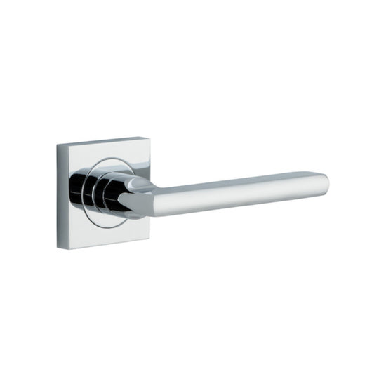 Door Lever Baltimore Square Rose Pair Polished Chrome H52xW52xP55mm

(Latch/Lock Sold Separately) in Polished Chrome