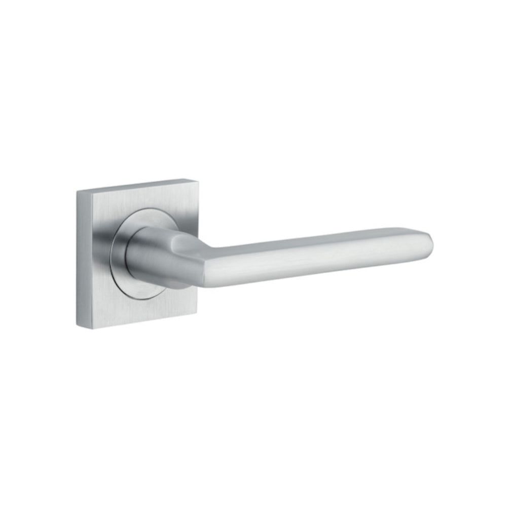 Door Lever Baltimore Square Rose Pair Brushed Chrome H52xW52xP55mm

(Latch/Lock Sold Separately) in Brushed Chrome