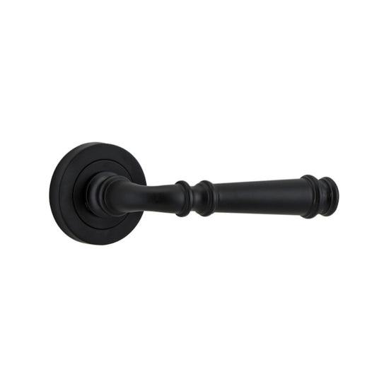 Door Lever Verona Round Rose Pair Matt Black D52xP59mm

(Latch/Lock Sold Separately) in Matt Black