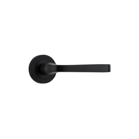 Door Lever Annecy Round Rose Pair Matt Black D52xP65mm

(Latch/Lock Sold Separately) in Matt Black