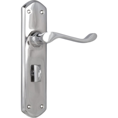 Door Lever Windsor Privacy Pair Chrome Plated H200xP60xW45mm in Chrome Plated