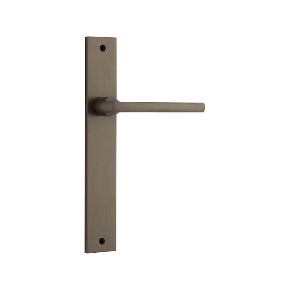 Door Lever Baltimore on Long Backplate Signature Brass H240xW38xP55mm in Signature Brass