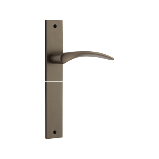 Door Lever Oxford on Long Backplate Signature Brass H240xW38xP60mm in Signature Brass