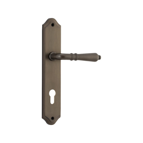 Door Lever Sarlat Shouldered Euro Signature Brass CTC85mm H250xW48xP57mm in Signature Brass