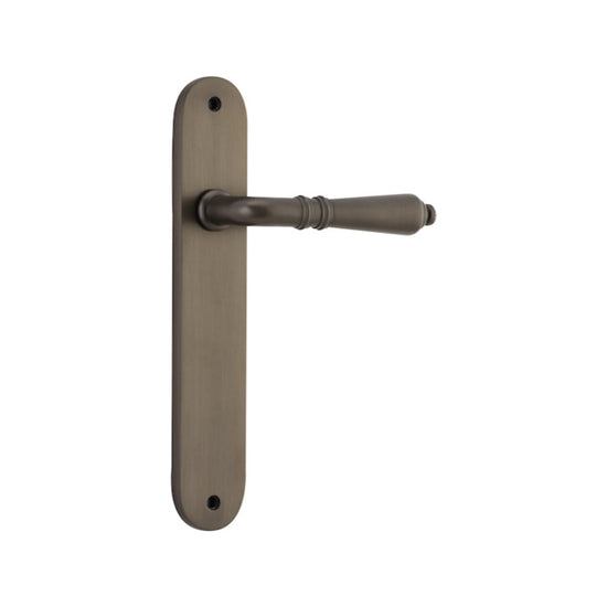 Door Lever Sarlat Oval Latch Signature Brass H240xW40xP55mm in Signature Brass