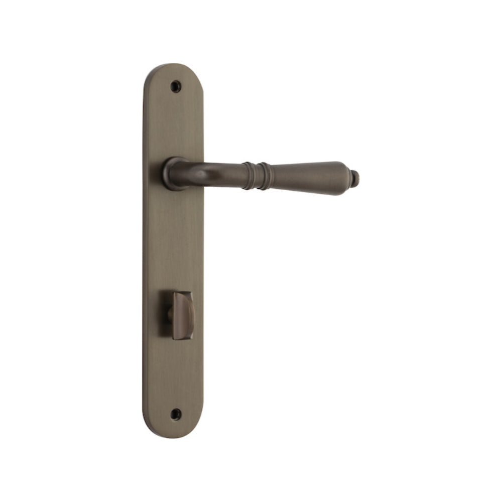 Door Lever Sarlat Oval Privacy Signature Brass CTC85mm H240xW40xP55mm in Signature Brass