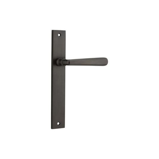 Door Lever Copenhagen on Long Backplate Pair Signature Brass H240xW38xP61mm in Signature Brass