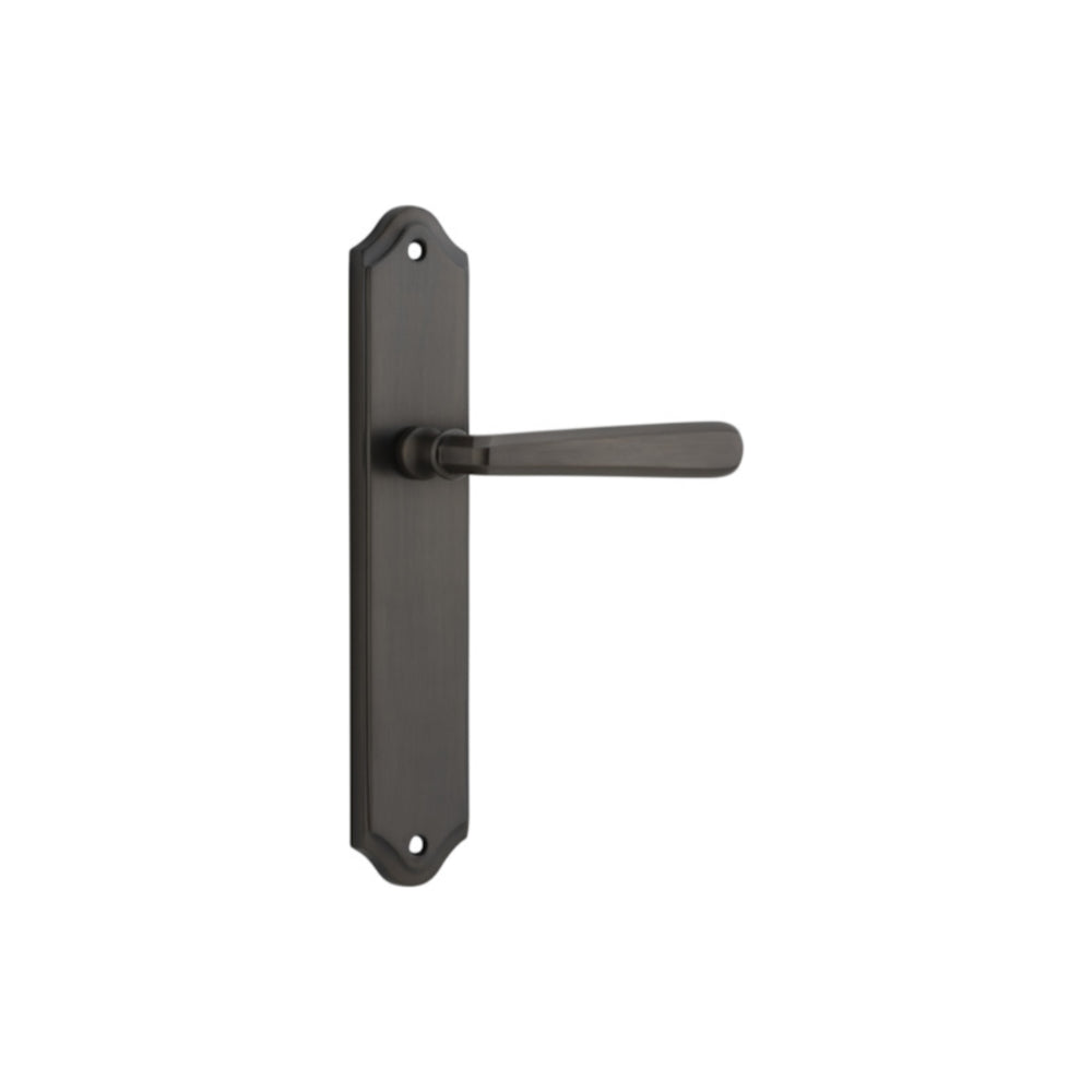 Door Lever Copenhagen Shouldered Latch Pair Signature Brass H250xW48xP61mm in Signature Brass