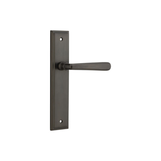 Door Lever Copenhagen Stepped Latch Pair Signature Brass H237xW50xP61mm in Signature Brass