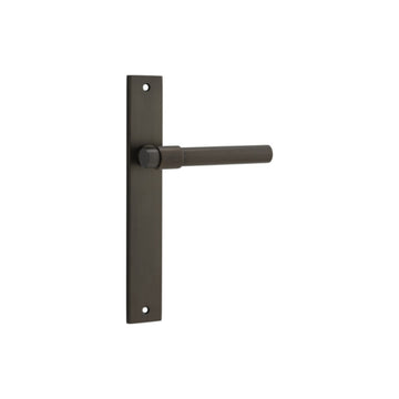 Door Lever Helsinki on Long Backplate Pair Signature Brass H240xW38xP44mm in Signature Brass