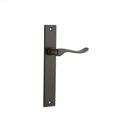 Door Lever Stirling on Long Backplate Pair Signature Brass H240xW38xP64mm in Signature Brass