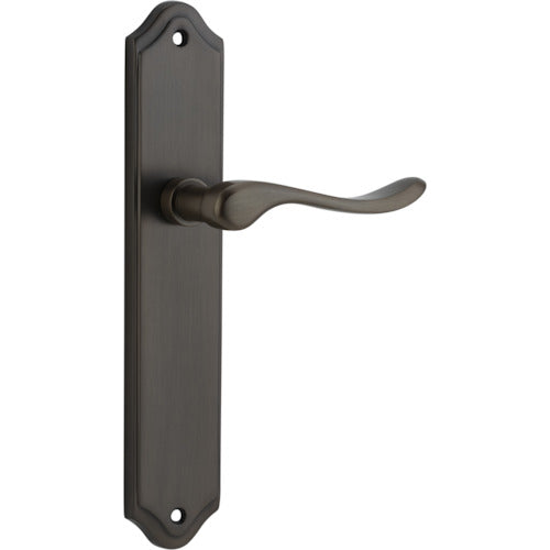 Door Lever Stirling Shouldered Latch Pair Signature Brass H250xW48xP64mm in Signature Brass