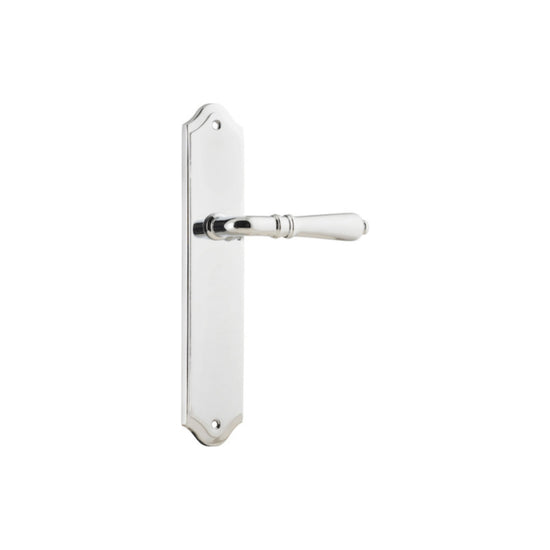 Door Lever Sarlat Shouldered Latch Polished Chrome H250xW48xP57mm in Polished Chrome