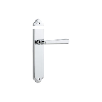 Door Lever Copenhagen Shouldered Latch Pair Polished Chrome H250xW48xP61mm in Polished Chrome