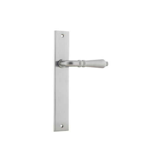 Door Lever Sarlat on Long Backplate Brushed Chrome H240xW38xP55mm in Brushed Chrome