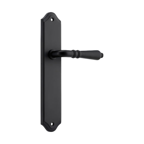 Door Lever Sarlat Shouldered Latch Matt Black H250xW48xP57mm in Matt Black