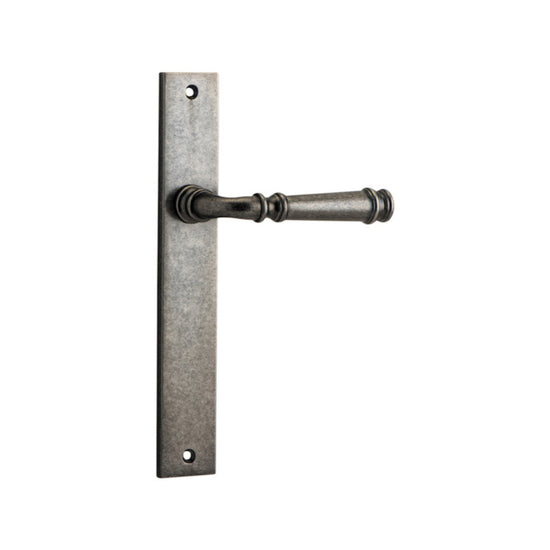 Door Lever Verona Rectangular in Distressed Nickel