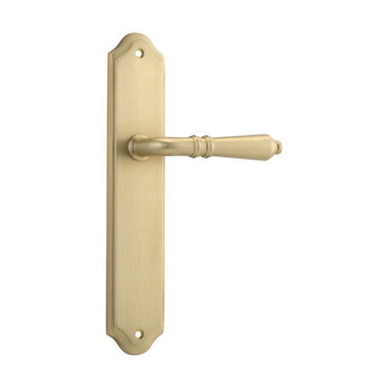 Iver Sarlat Lever- Shouldered Backplate - Brushed Brass / Passage in Brushed Brass