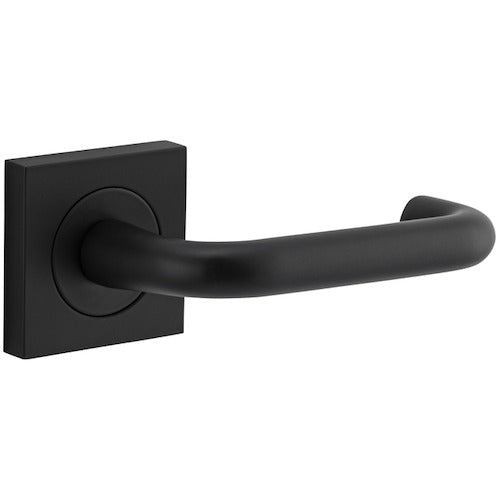 Door Lever Oslo Square Rose Pair Matt Black H52xW52xP57mm

(Latch/Lock Sold Separately) in Matt Black